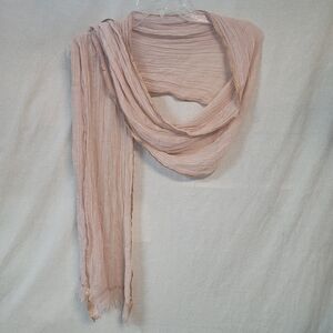 Elegant Sheer Pink Scarf With Pink Shimmering Edge Cottagecore Boho Western